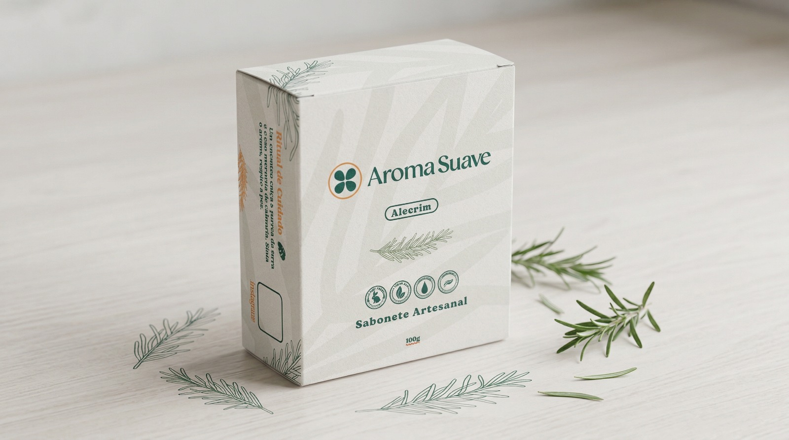 Sabonete artesanal barra alecrim